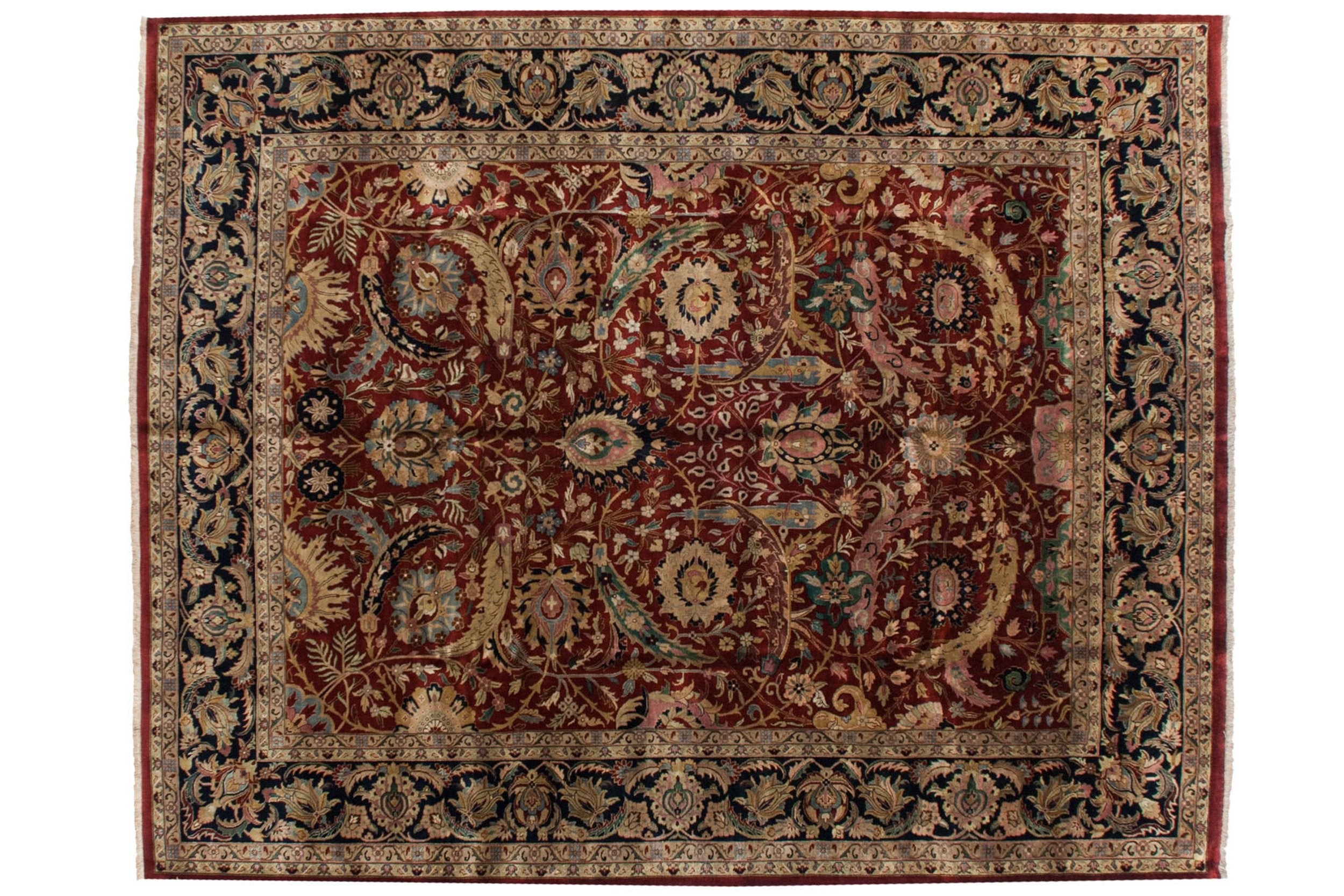 12x15 Vintage Indian Isfahan Design Carpet by Old New House® - main product image for Resin Society