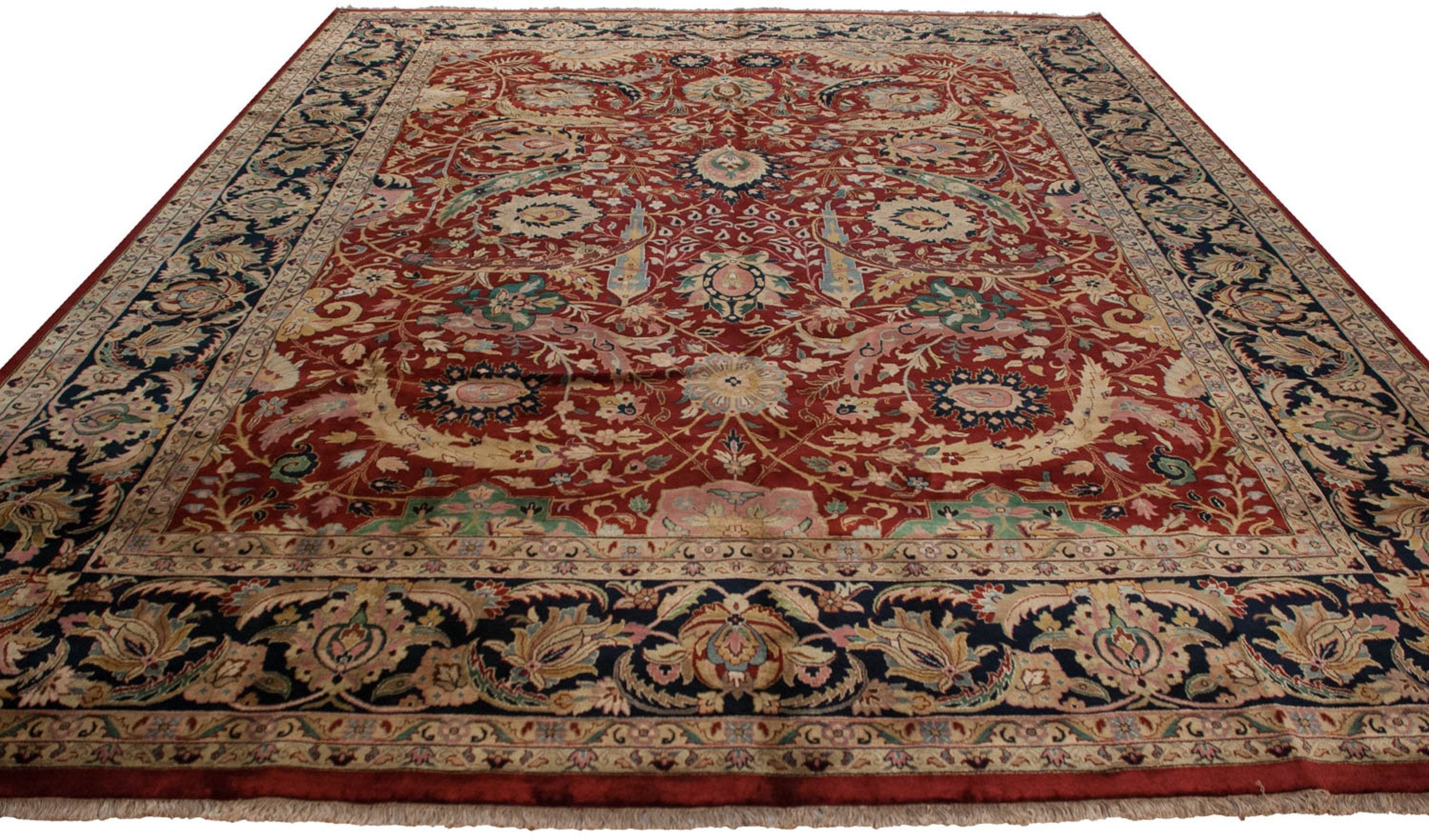 12x15 Vintage Indian Isfahan Design Carpet by Old New House® - product image 4 for Resin Society