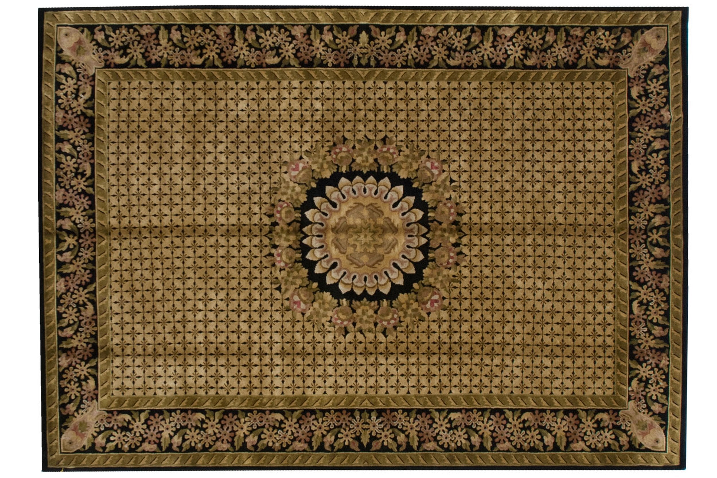 10x14.5 Indian Savonnerie Design Carpet by Old New House® - main product image for Resin Society