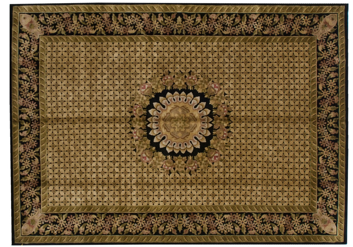 10x14.5 Indian Savonnerie Design Carpet by Old New House® - product image 2 for Resin Society
