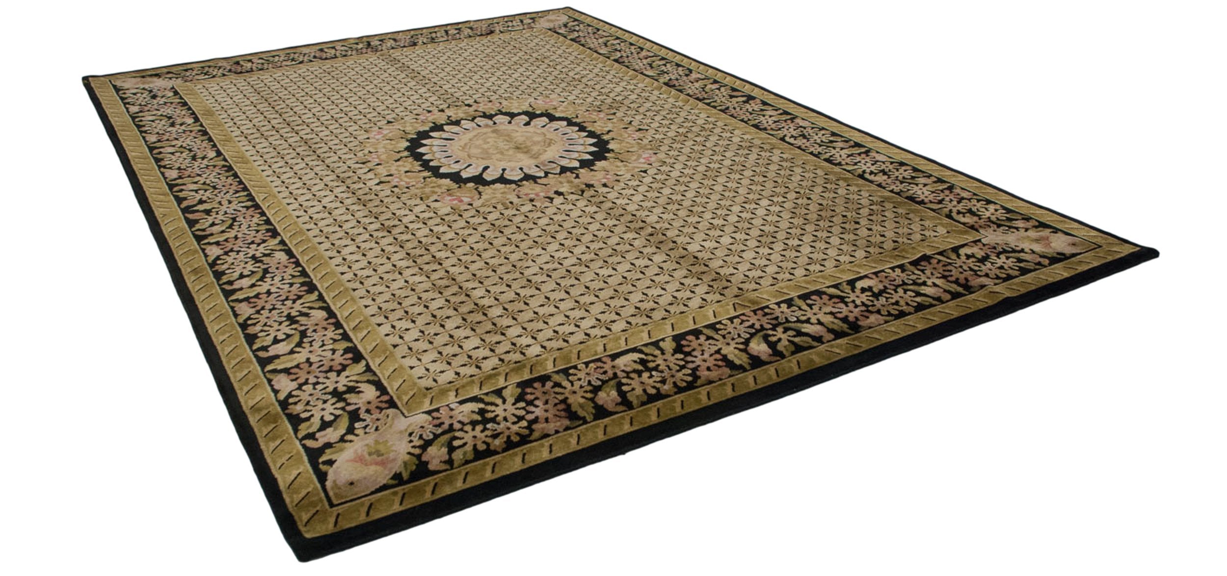 10x14.5 Indian Savonnerie Design Carpet by Old New House® - product image 3 for Resin Society