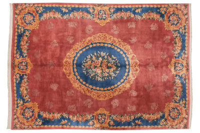 9.5x13.5 Vintage Japanese Aubusson Design Carpet by Old New House® - main product image for Resin Society