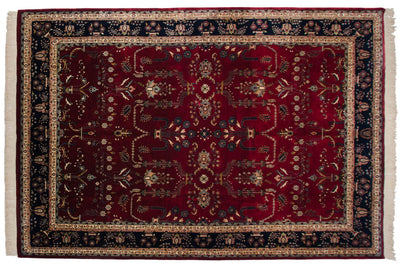 9.5x14 Fine Indian Mohajeran Sarouk Design Carpet by Old New House® - main product image for Resin Society