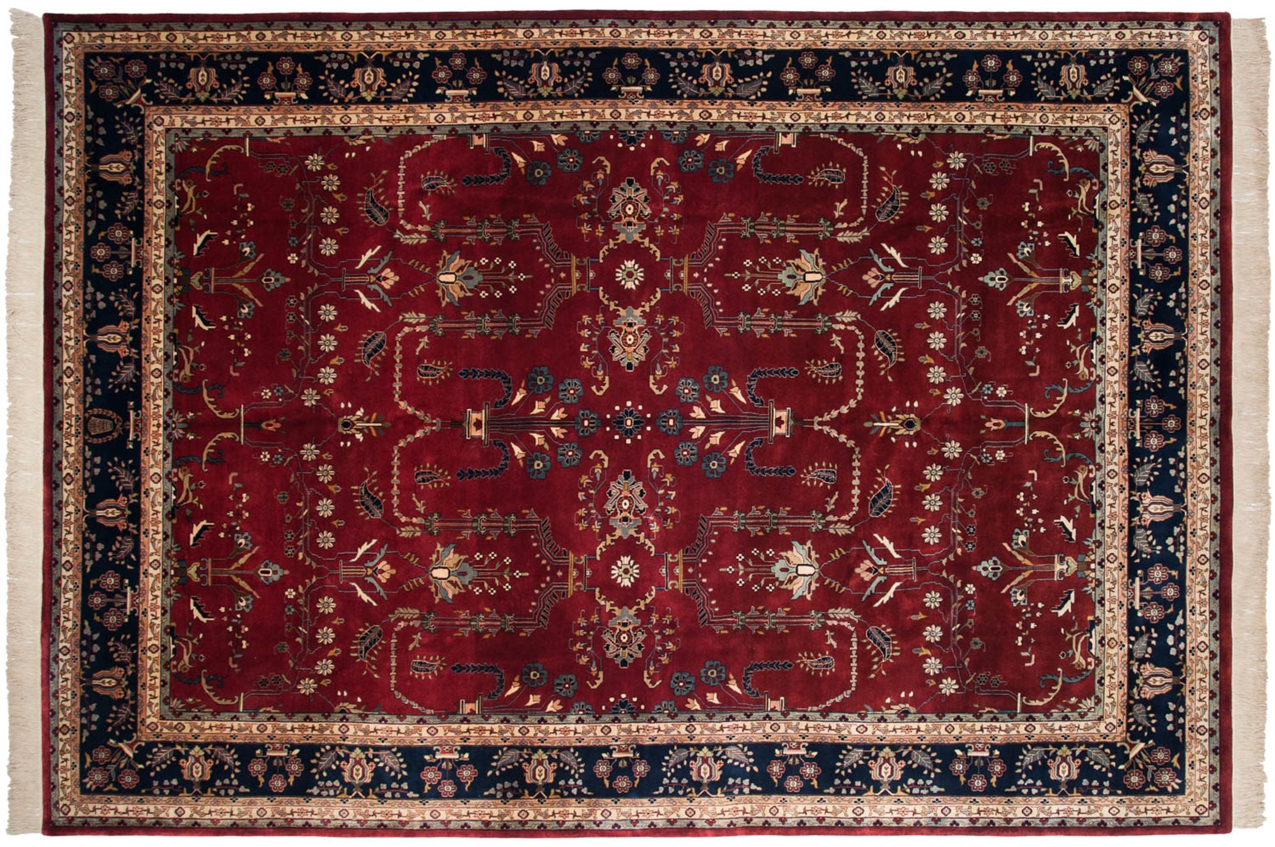 9.5x14 Fine Indian Mohajeran Sarouk Design Carpet by Old New House® - product image 2 for Resin Society