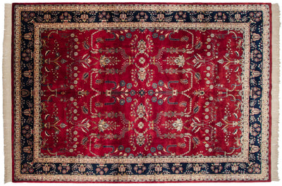 9.5x14 Fine Indian Mohajeran Sarouk Design Carpet by Old New House® - product image 5 for Resin Society