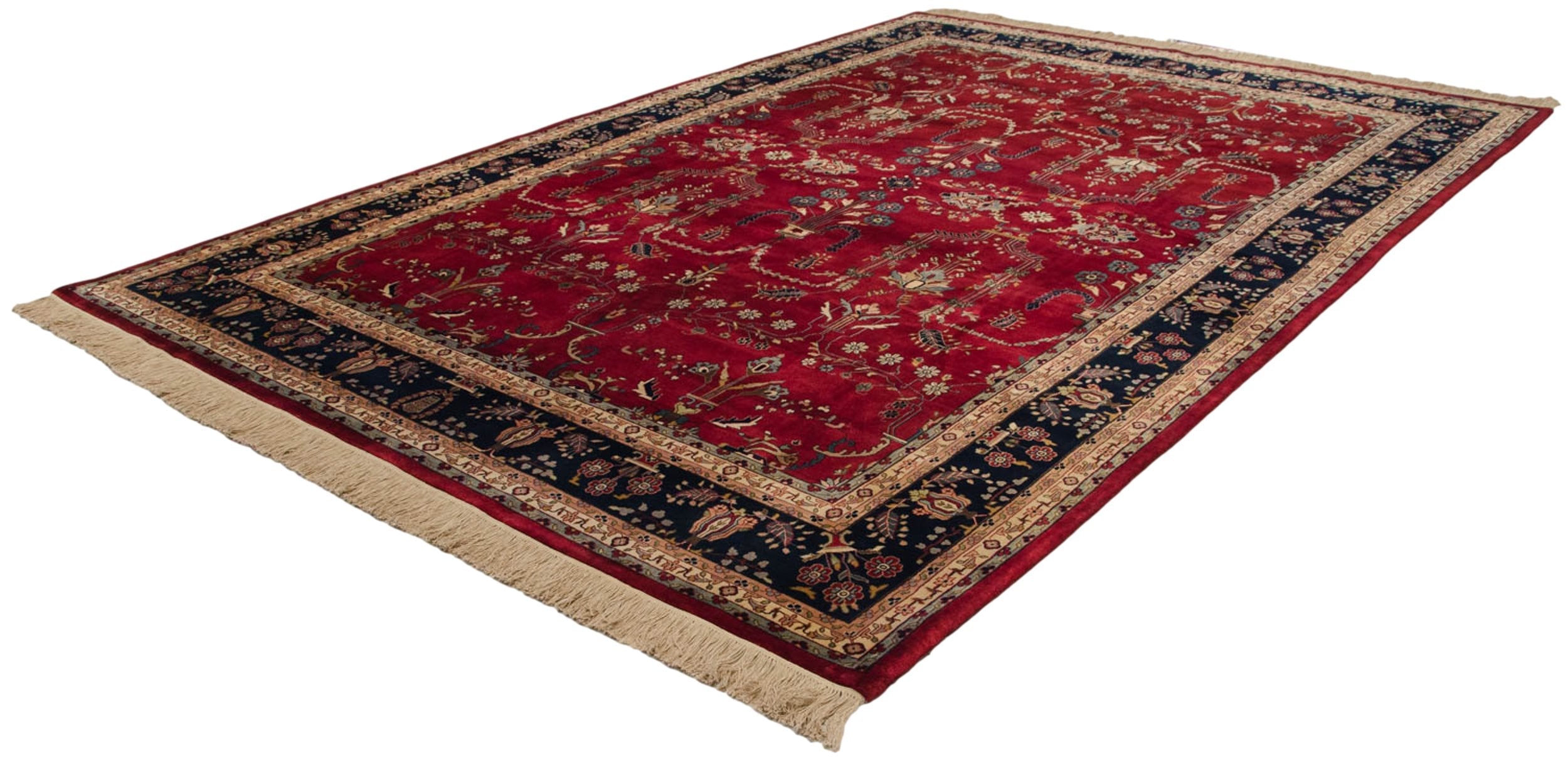 9.5x14 Fine Indian Mohajeran Sarouk Design Carpet by Old New House® - product image 7 for Resin Society