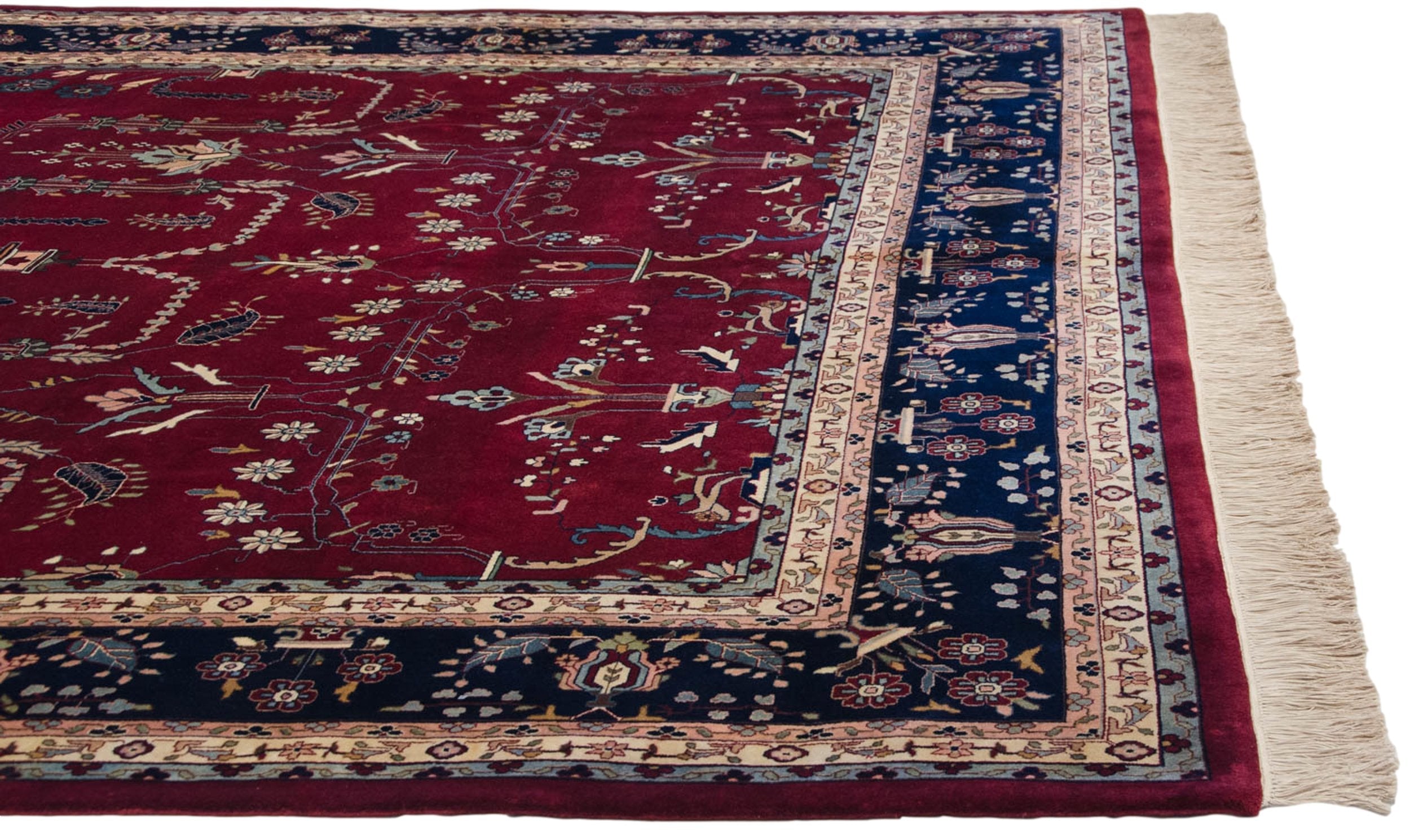 9.5x14 Fine Indian Mohajeran Sarouk Design Carpet by Old New House® - product image 8 for Resin Society