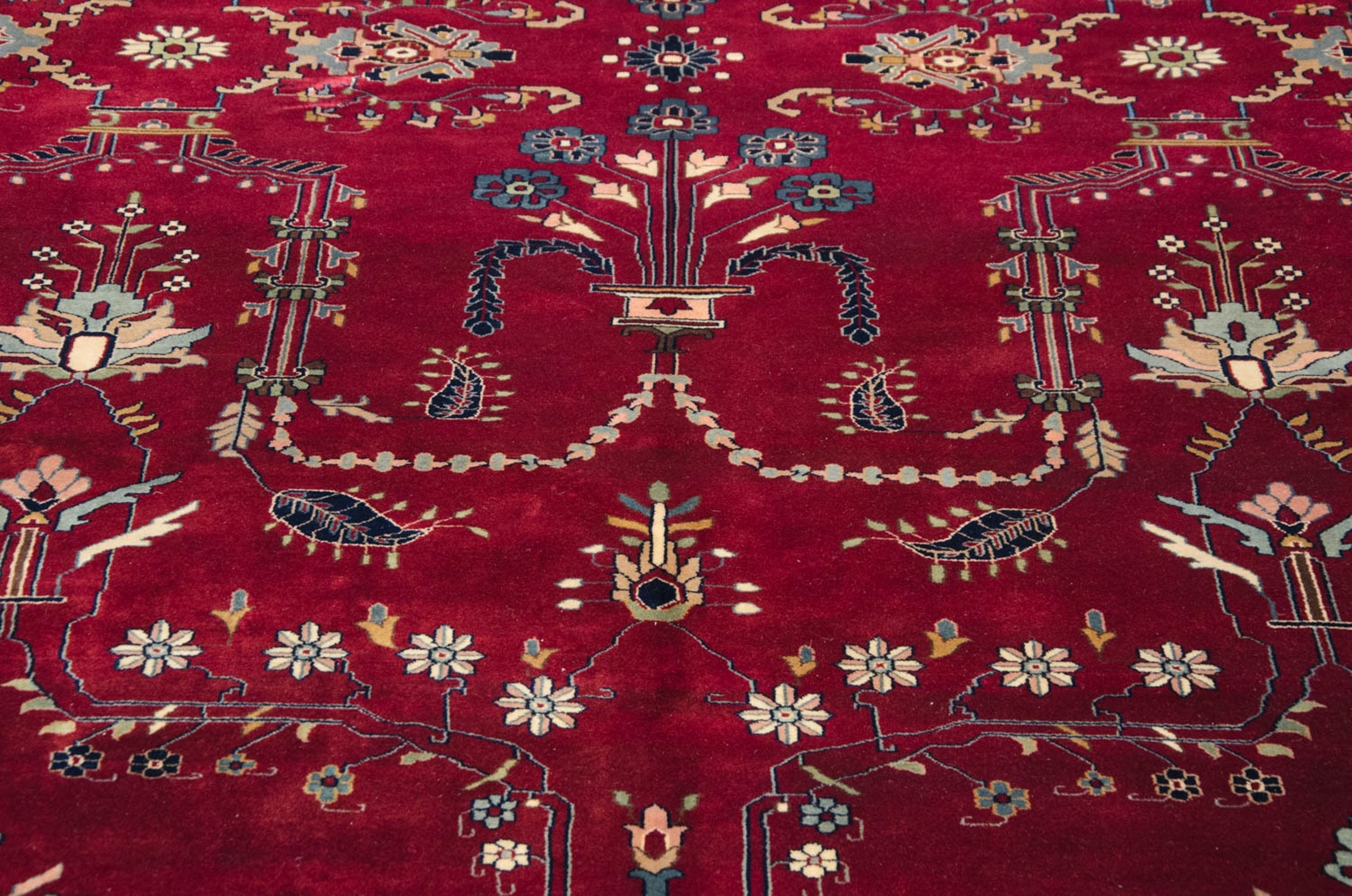 9.5x14 Fine Indian Mohajeran Sarouk Design Carpet by Old New House® - product image 10 for Resin Society