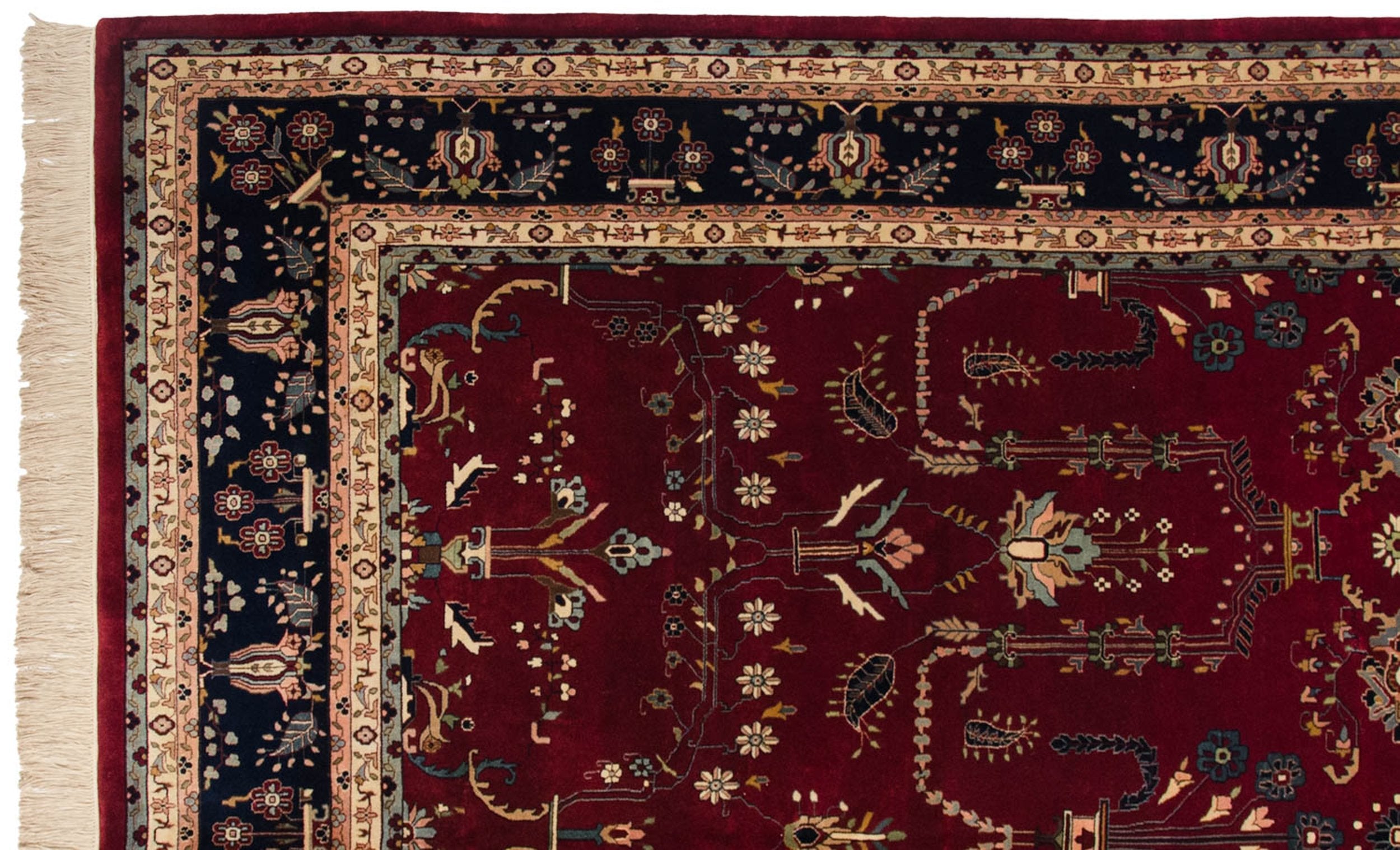 9.5x14 Fine Indian Mohajeran Sarouk Design Carpet by Old New House® - product image 12 for Resin Society