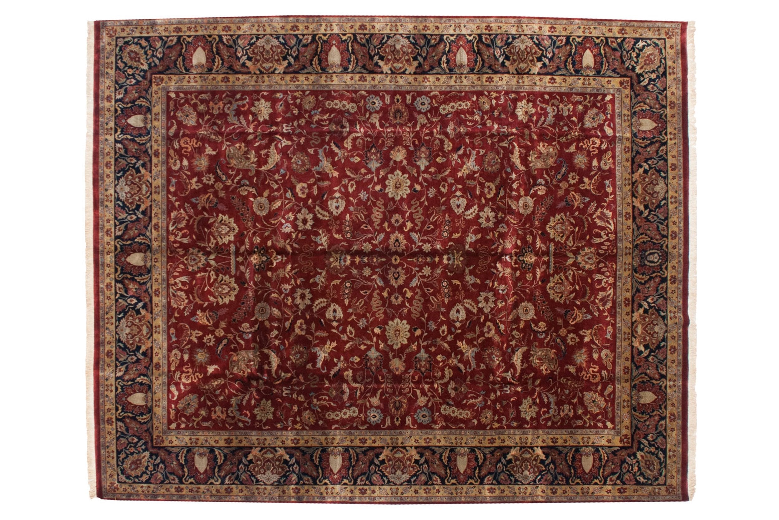 11.5x15 Fine Indian Mohajeran Sarouk Design Carpet by Old New House® - main product image for Resin Society