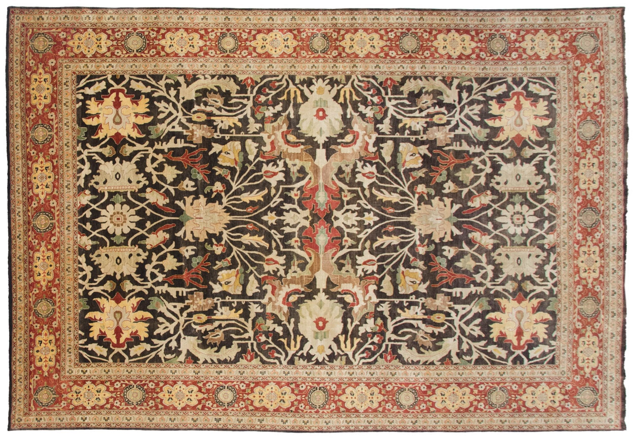 9.5x14.5 Fine Indian Serapi Design Carpet by Old New House® - product image 5 for Resin Society