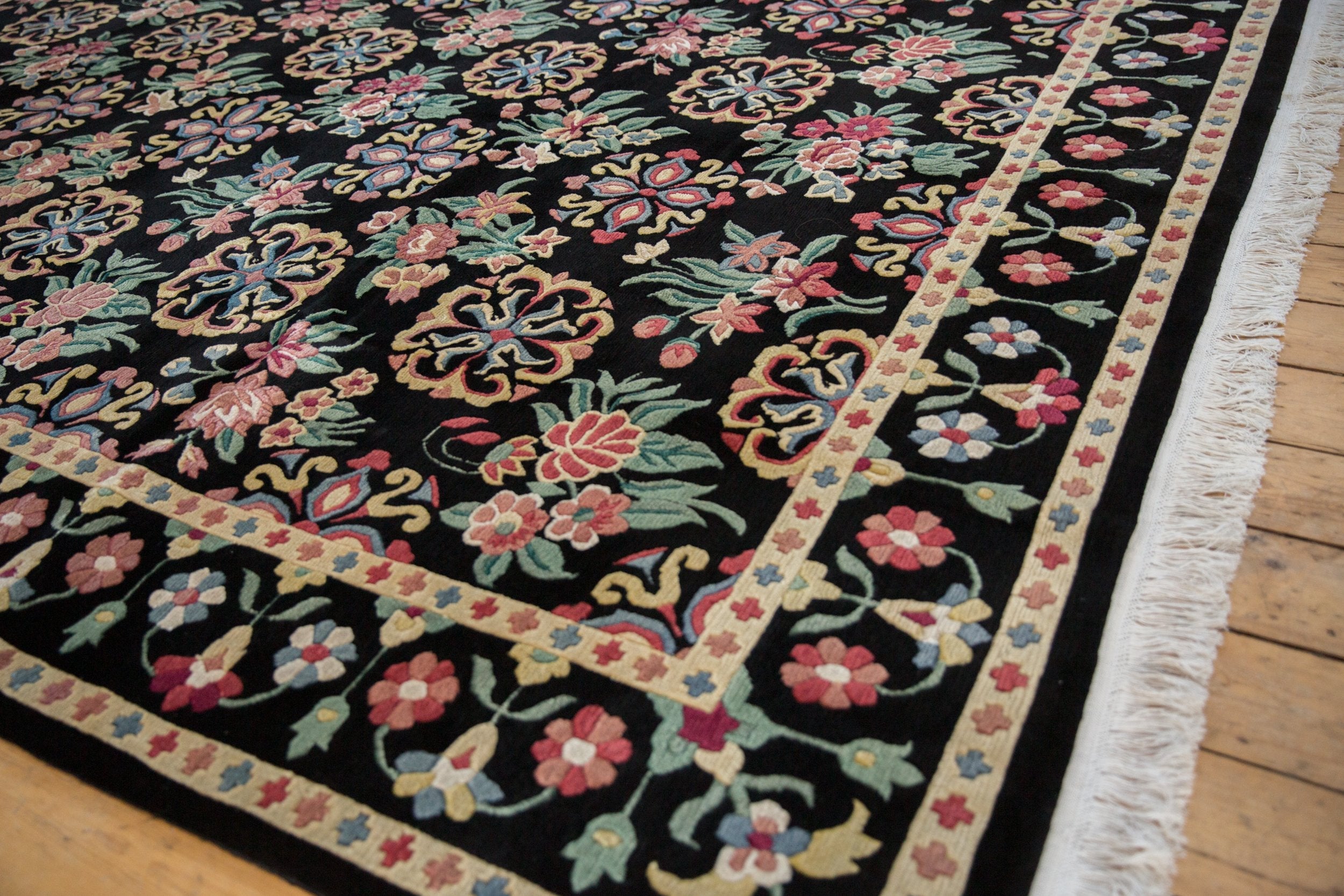 9x11.5 Vintage Indian Arts And Crafts Design Carpet by Old New House® - product image 10 for Resin Society