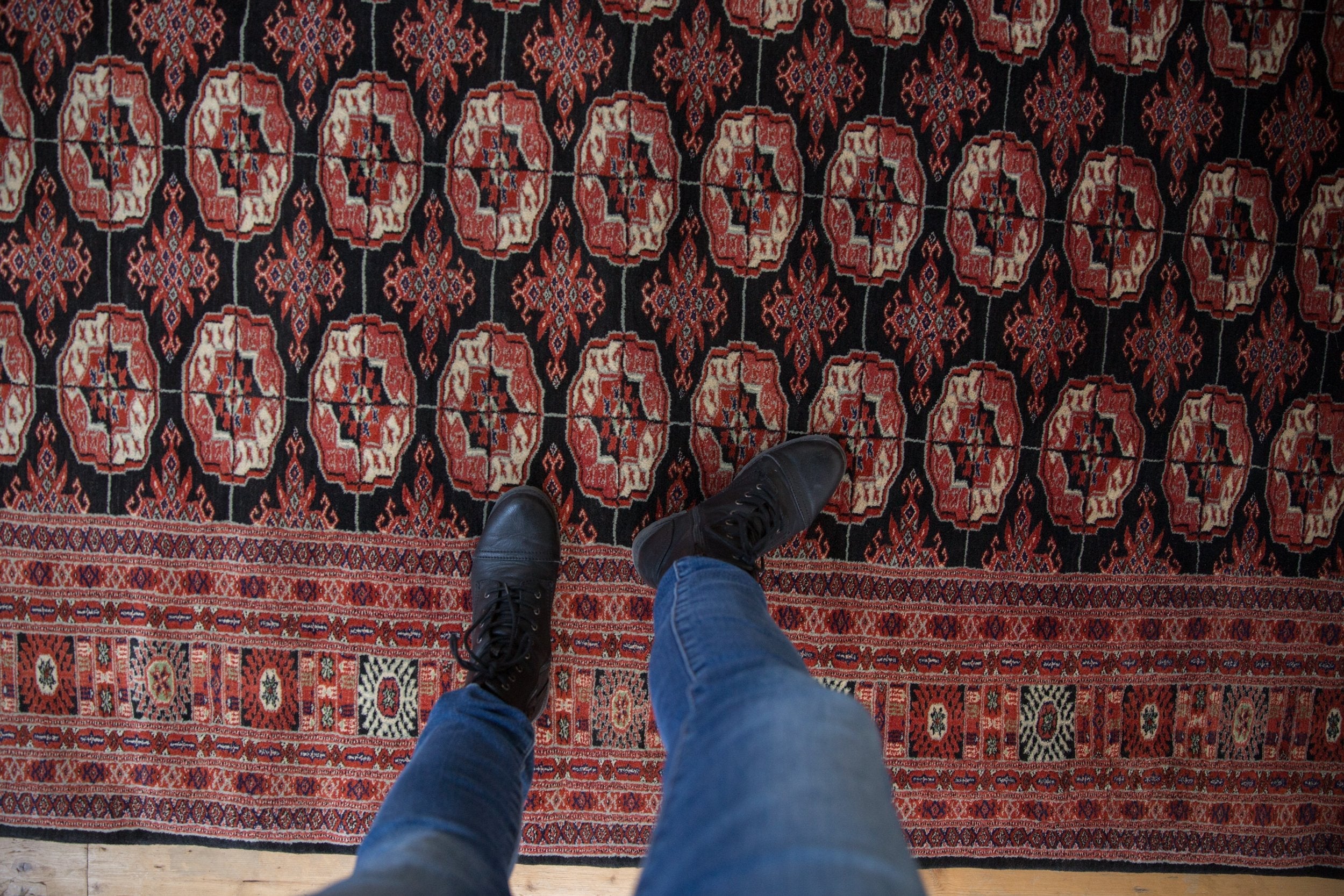 6x9 Vintage Fine Bokhara Carpet by Old New House® - product image 2 for Resin Society