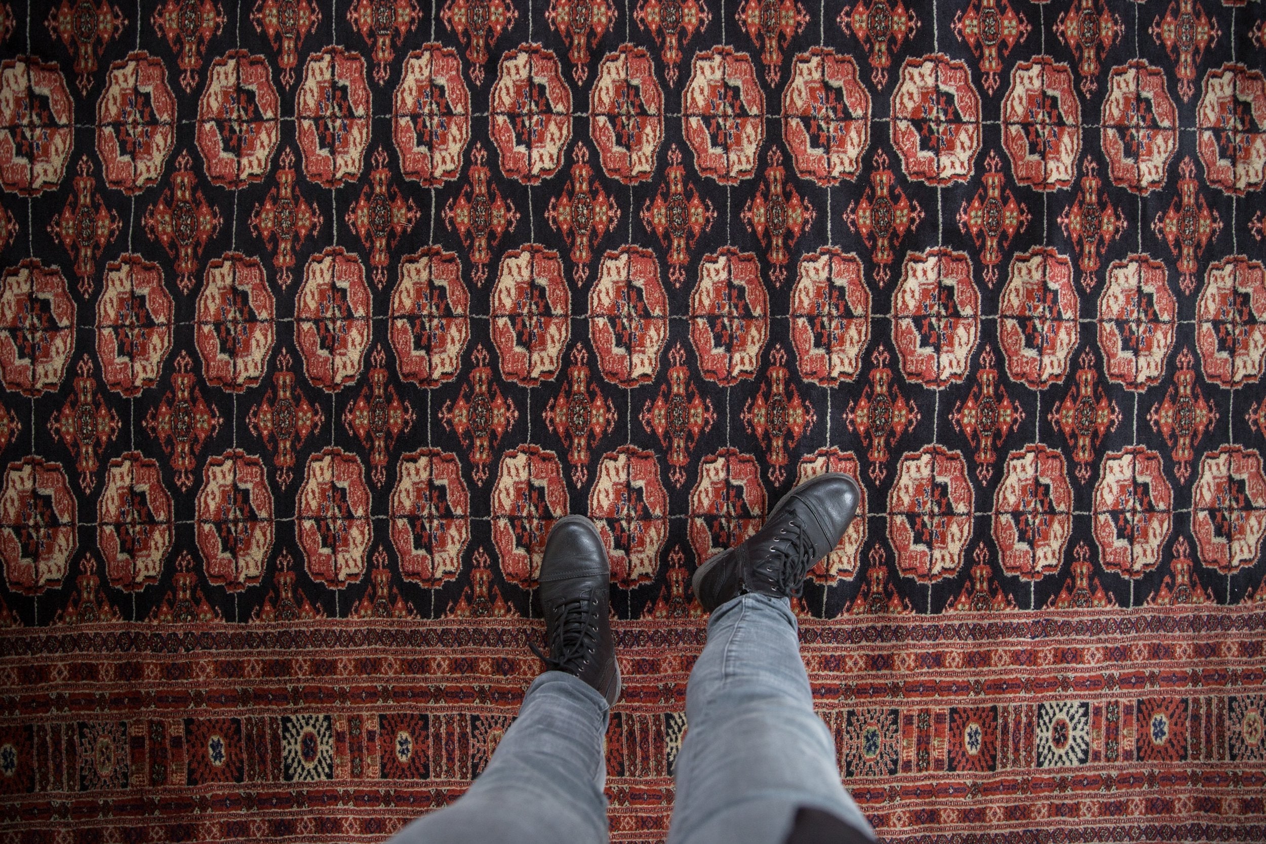 6x9 Vintage Fine Bokhara Carpet by Old New House® - product image 2 for Resin Society
