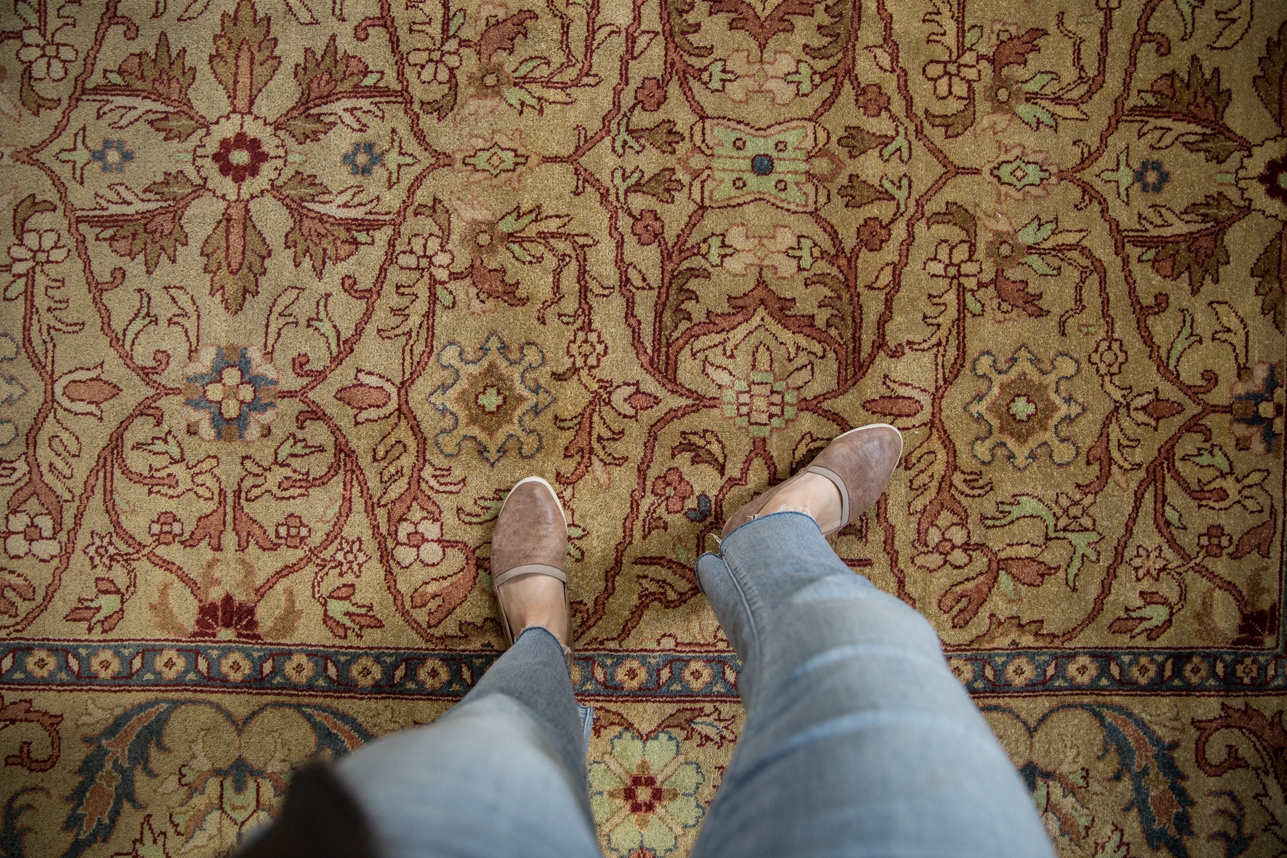 9x12 Vintage Indian Bijar Design Carpet by Old New House® - product image 2 for Resin Society