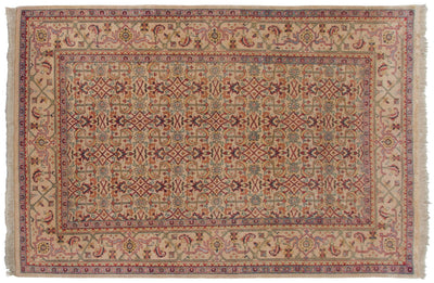 6x9 Vintage Indian Mahal Design Carpet by Old New House® - main product image for Resin Society