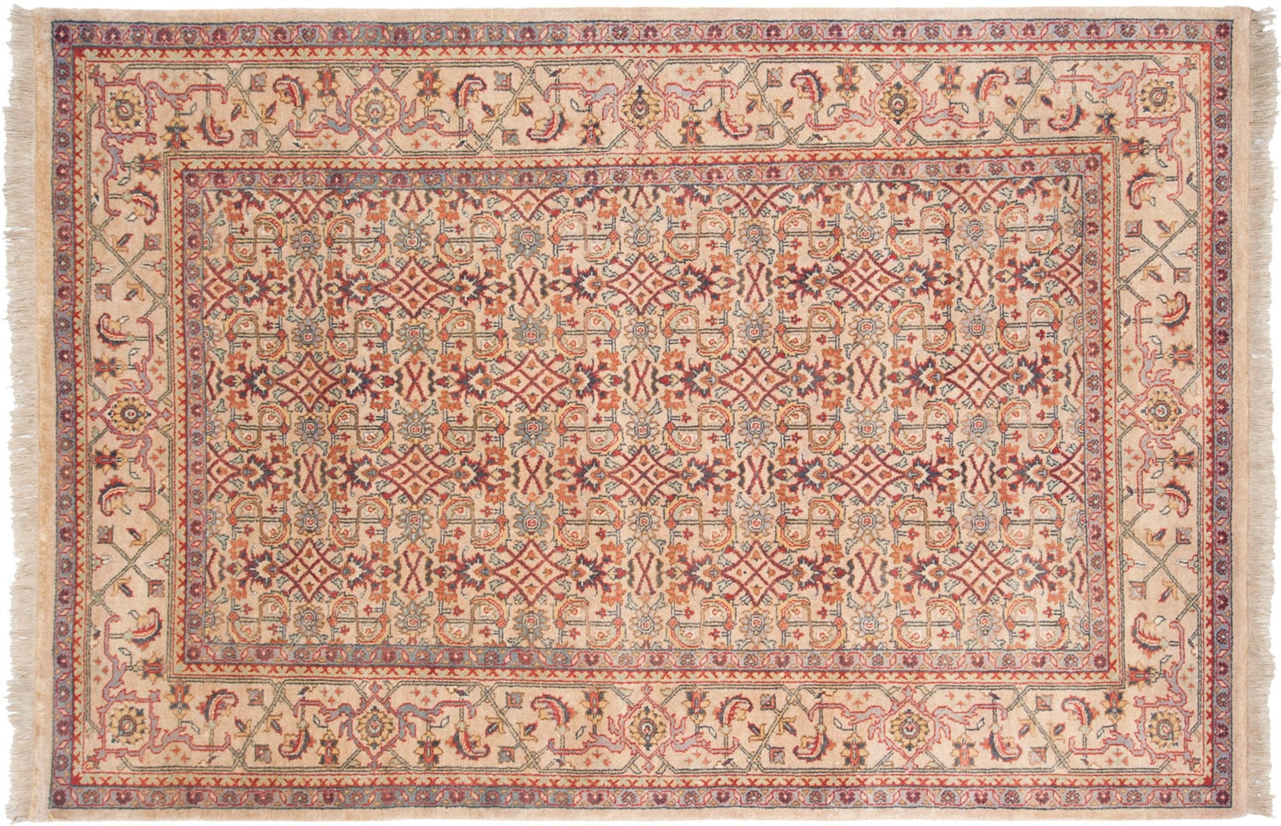 6x9 Vintage Indian Mahal Design Carpet by Old New House® - product image 10 for Resin Society