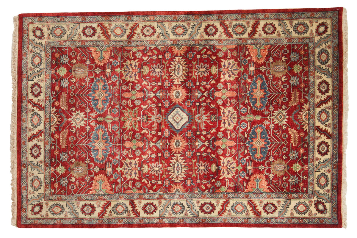 6x9 Vintage Indian Heriz Design Carpet by Old New House® - main product image for Resin Society