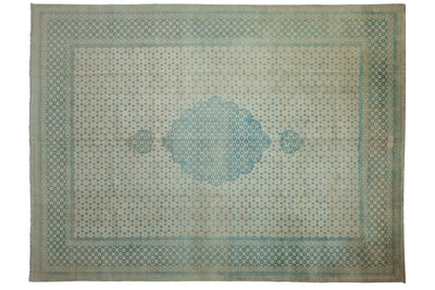 9x11.5 Vintage Distressed Bulgarian Tabriz Design Carpet by Old New House® - main product image for Resin Society