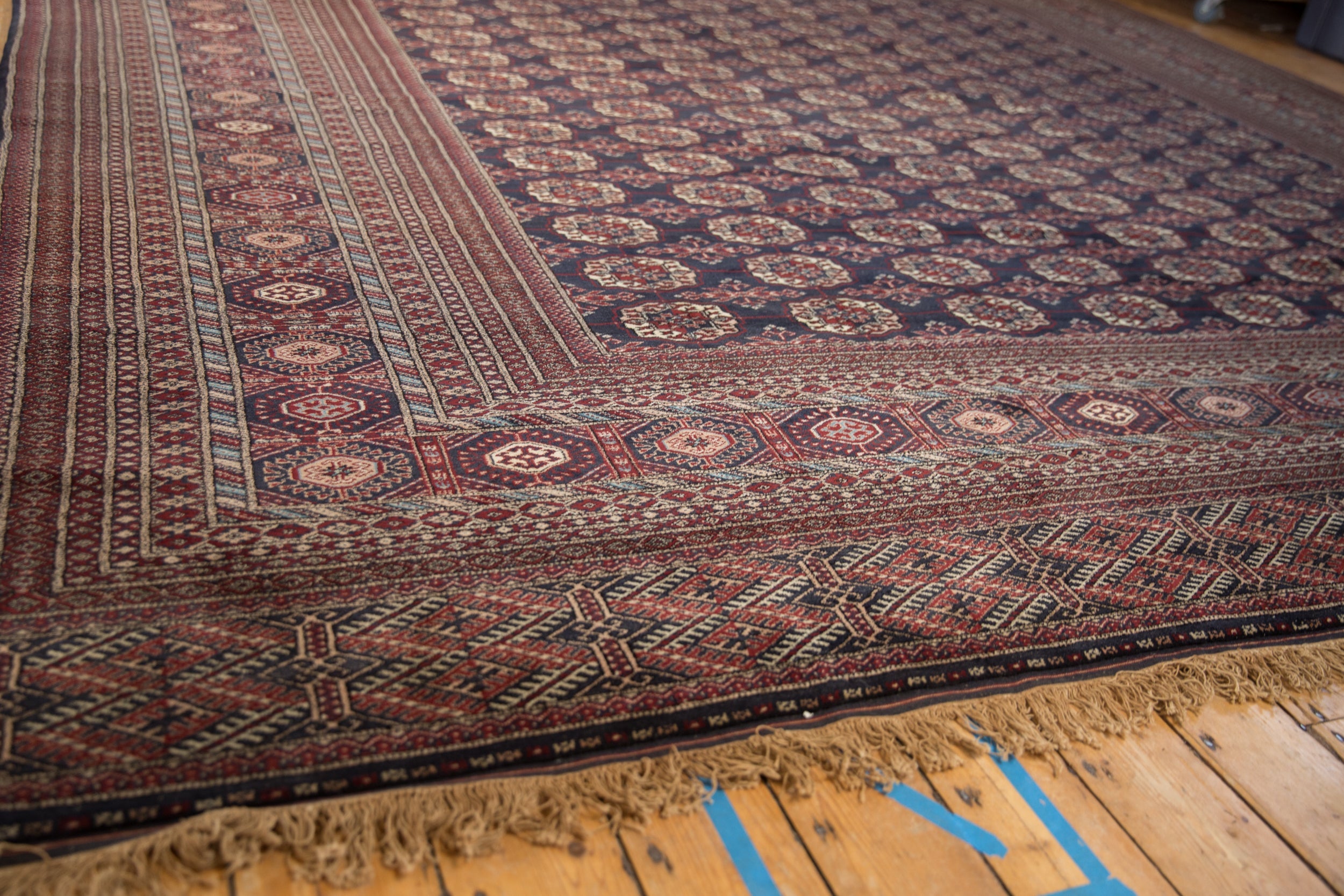 12x12.5 Vintage Fine Bokhara Square Carpet by Old New House® - product image 3 for Resin Society