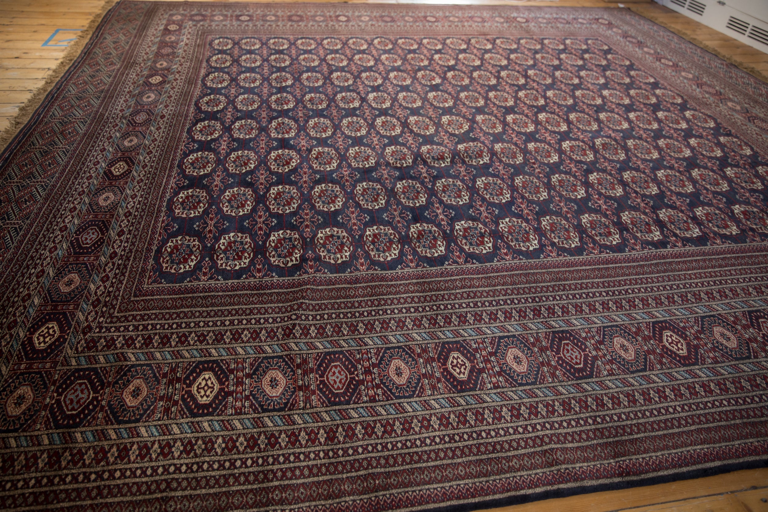 12x12.5 Vintage Fine Bokhara Square Carpet by Old New House® - product image 5 for Resin Society