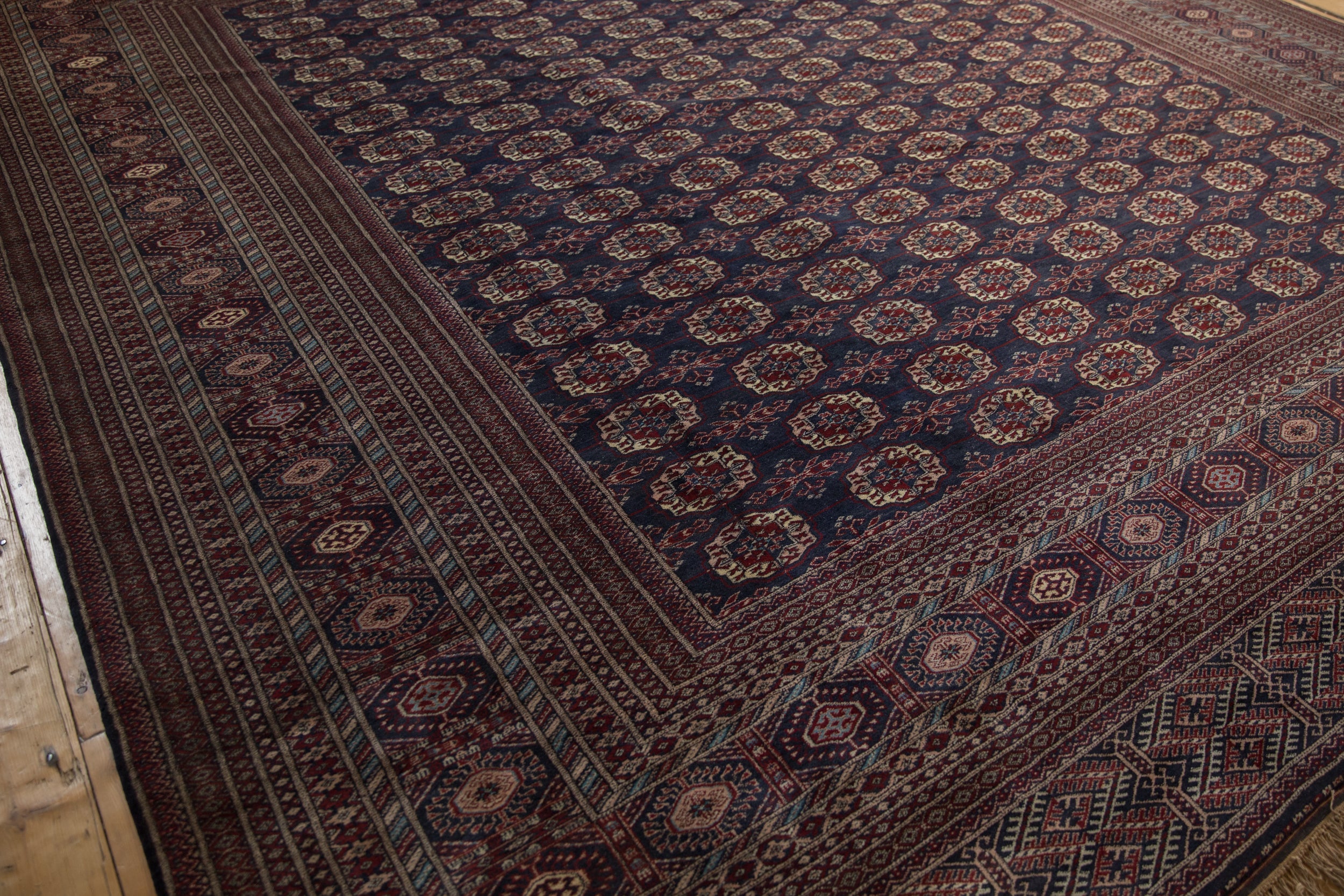 12x12.5 Vintage Fine Bokhara Square Carpet by Old New House® - product image 6 for Resin Society