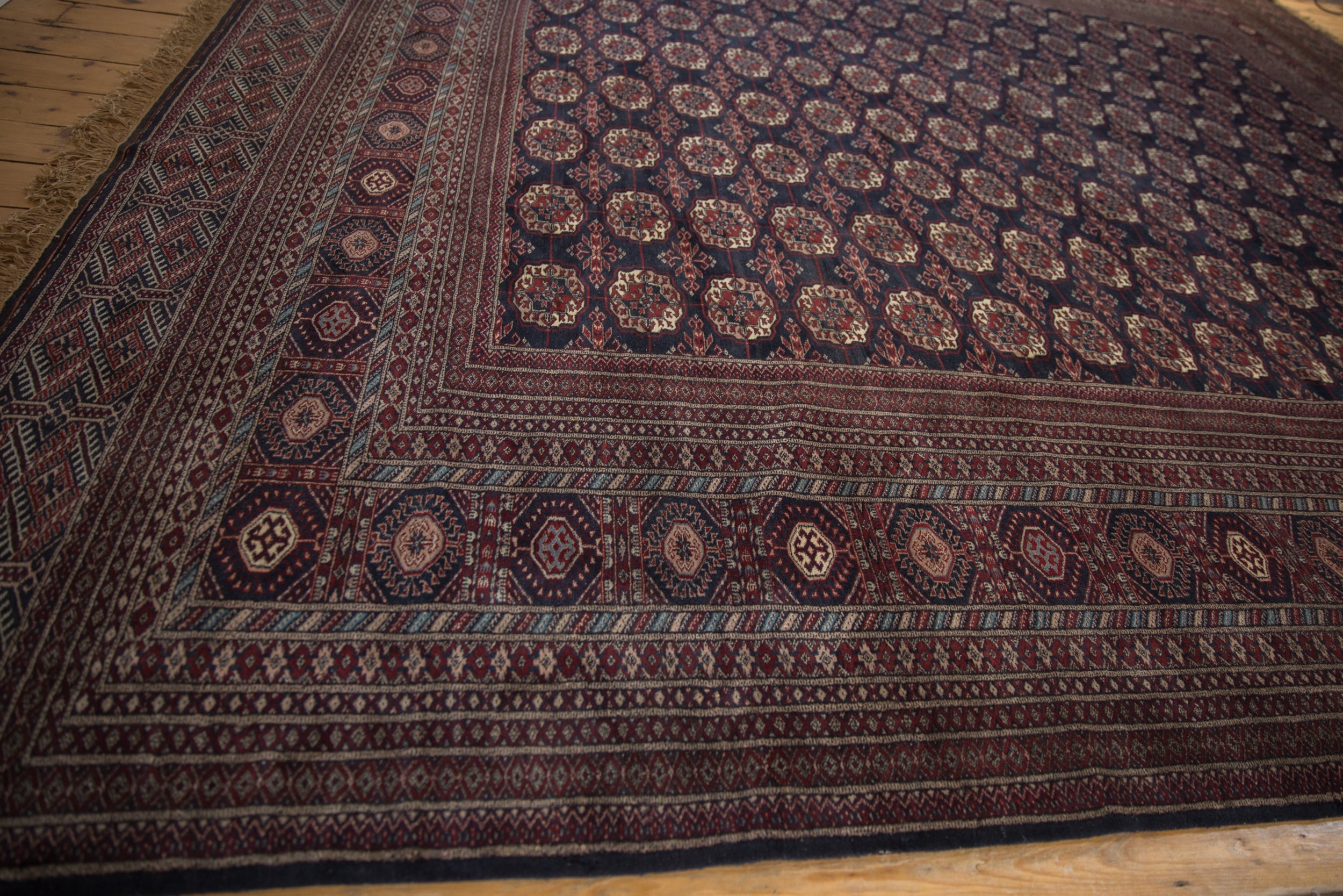 12x12.5 Vintage Fine Bokhara Square Carpet by Old New House® - product image 8 for Resin Society