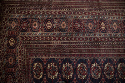 12x12.5 Vintage Fine Bokhara Square Carpet by Old New House® - product image 12 for Resin Society