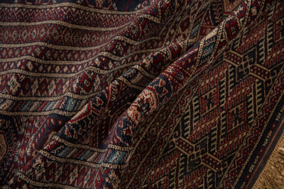 12x12.5 Vintage Fine Bokhara Square Carpet by Old New House® - product image 13 for Resin Society