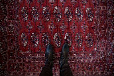 5x5 Vintage Fine Bokhara Square Rug by Old New House® - product image 2 for Resin Society