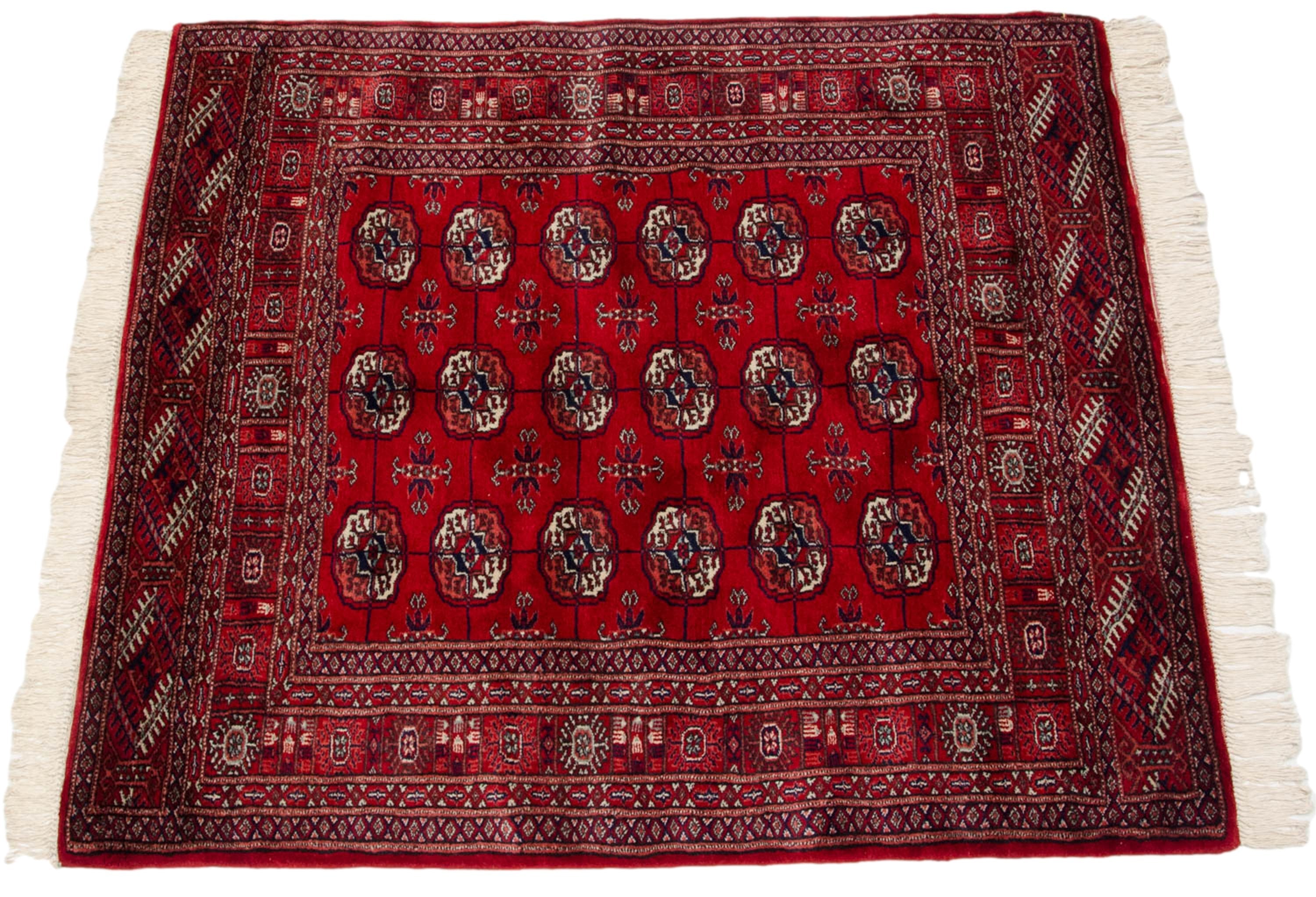 4x4.5 Vintage Fine Bokhara Square Rug by Old New House® - product image 3 for Resin Society