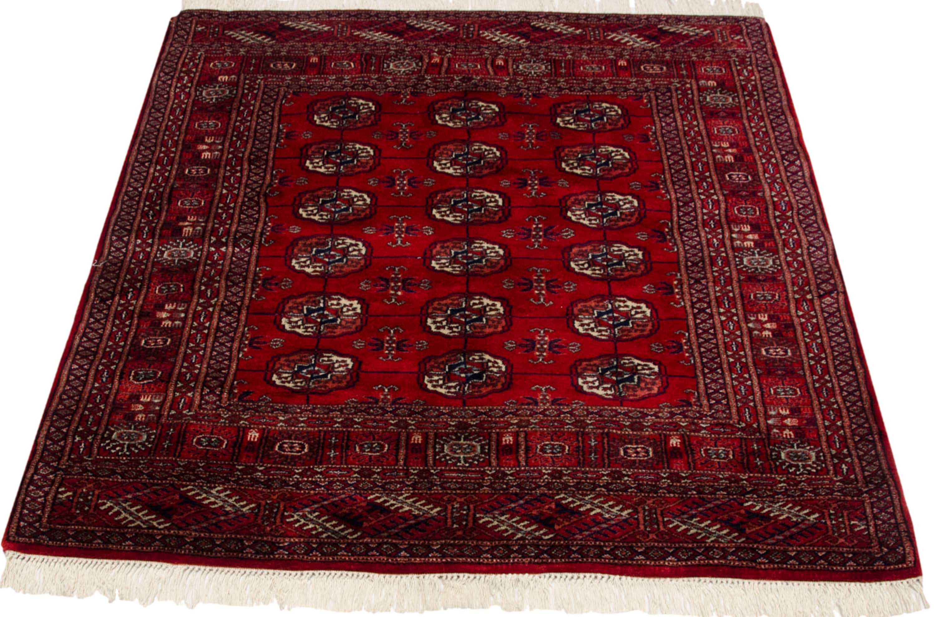 4x4.5 Vintage Fine Bokhara Square Rug by Old New House® - product image 4 for Resin Society