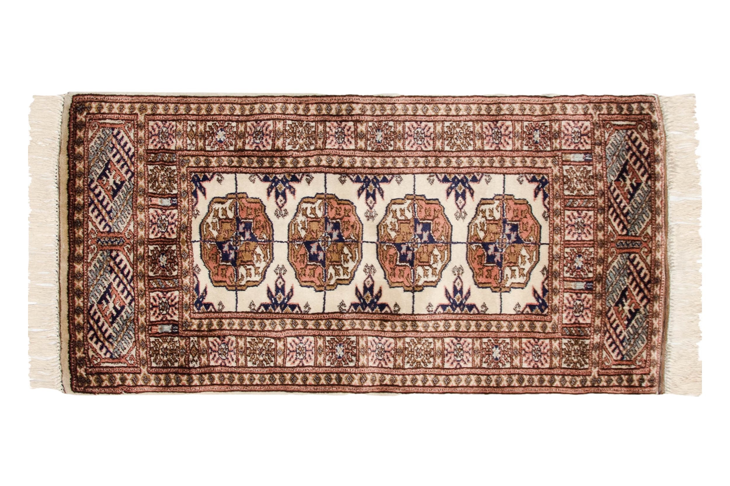 2x3 Vintage Fine Bokhara Rug Mat