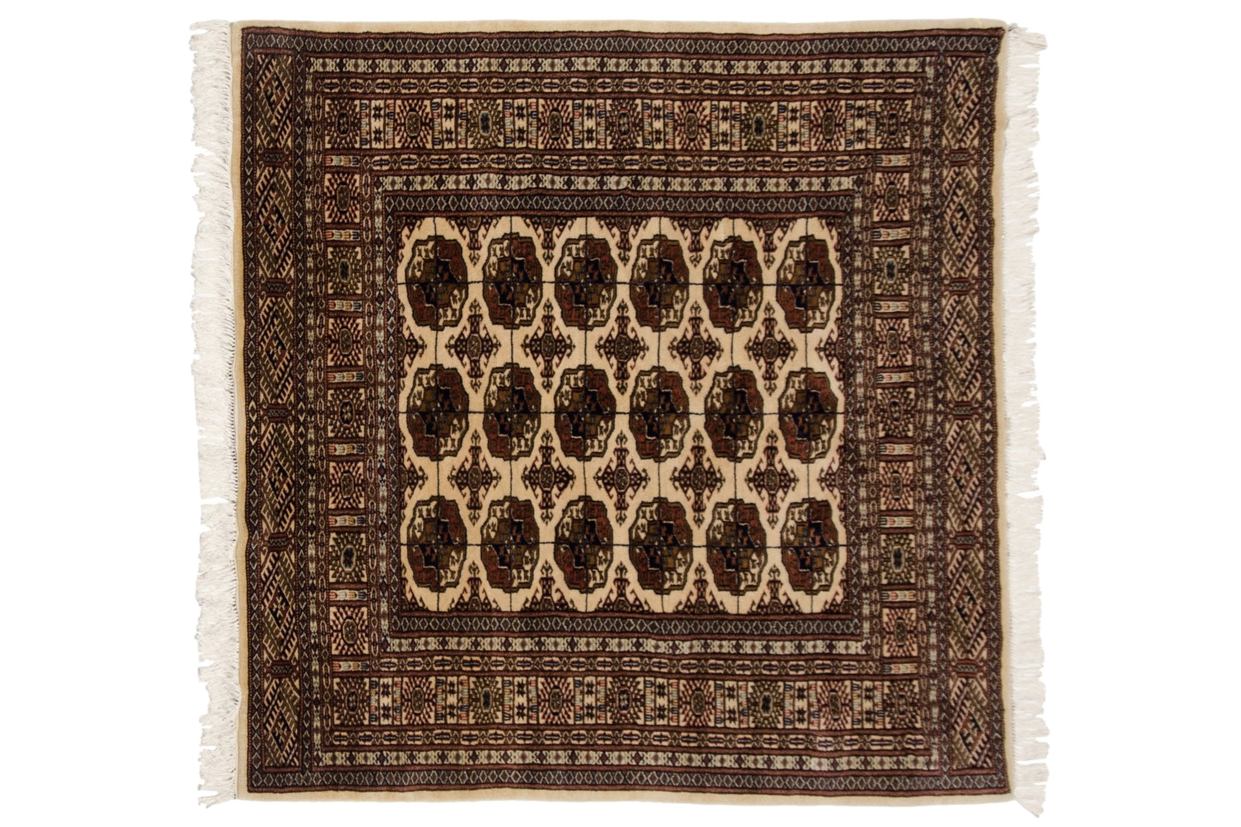 5x5 Vintage Fine Bokhara Square Rug by Old New House® - main product image for Resin Society