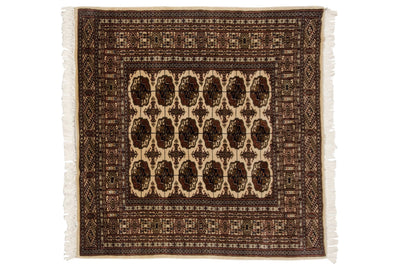 5x5 Vintage Fine Bokhara Square Rug by Old New House® - main product image for Resin Society