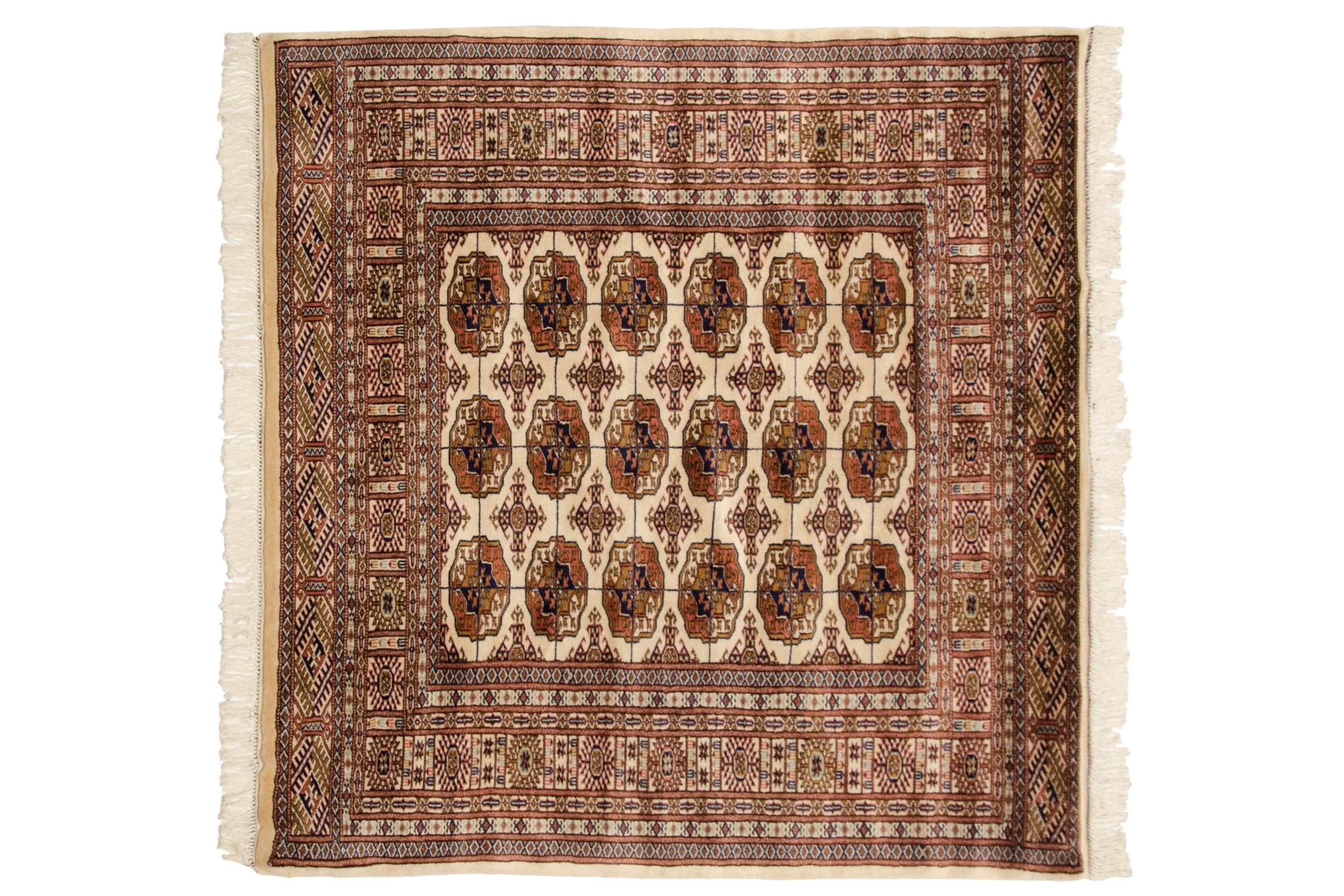 5x5 Vintage Fine Bokhara Square Rug by Old New House® - product image 2 for Resin Society