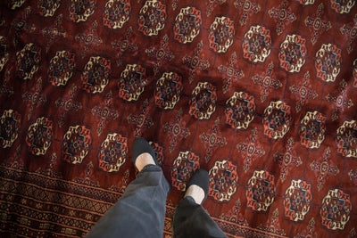 12x14.5 Vintage Fine Bokhara Carpet by Old New House® - product image 2 for Resin Society