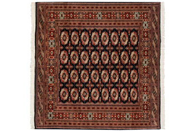 5.5x6 Vintage Fine Bokhara Square Carpet by Old New House® - main product image for Resin Society