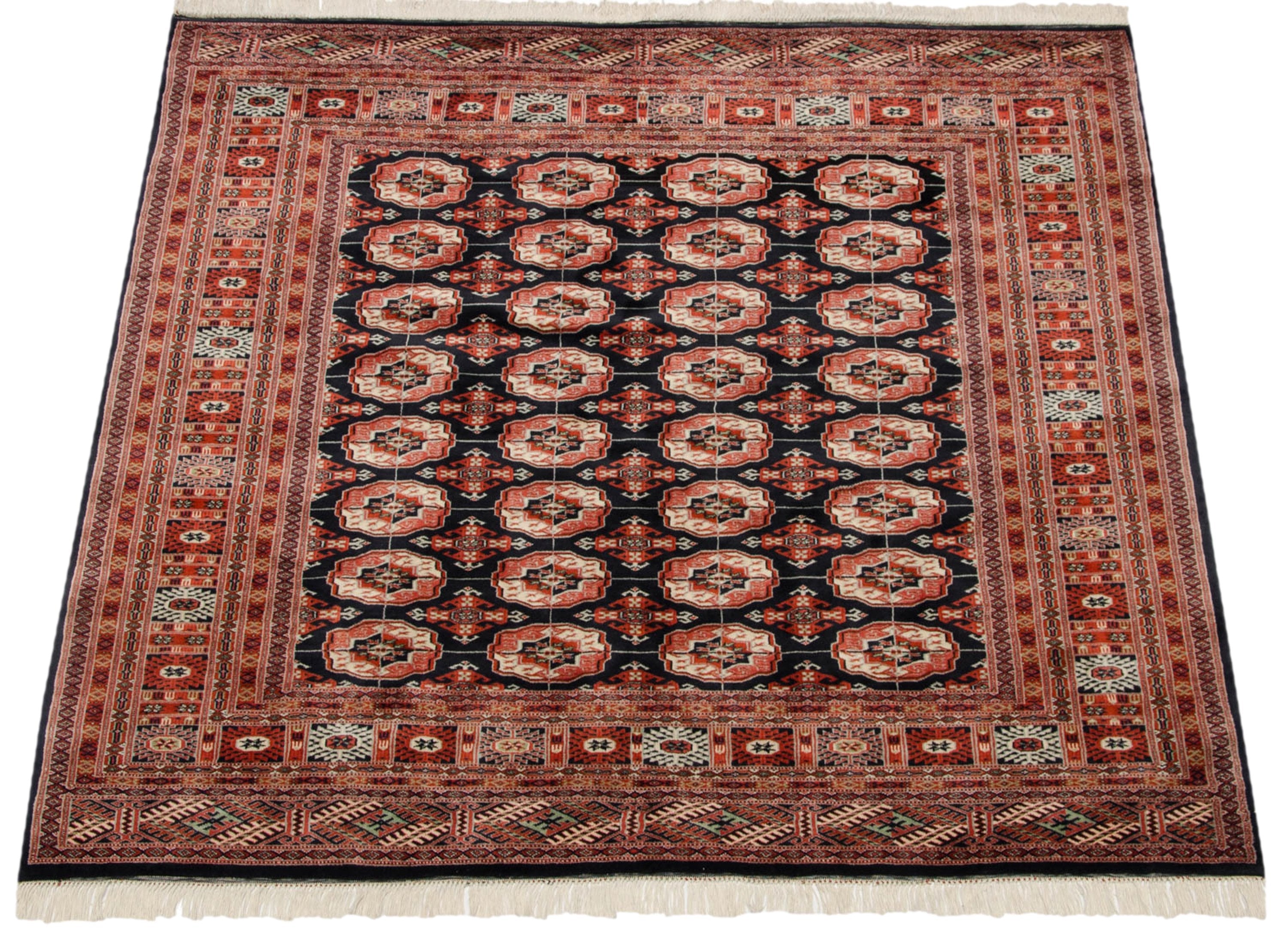 5.5x6 Vintage Fine Bokhara Square Carpet by Old New House® - product image 6 for Resin Society