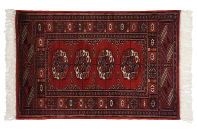 2x3.5 Vintage Fine Bokhara Rug