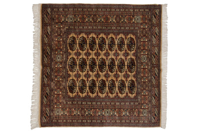 5x5.5 Vintage Fine Bokhara Square Rug by Old New House® - main product image for Resin Society