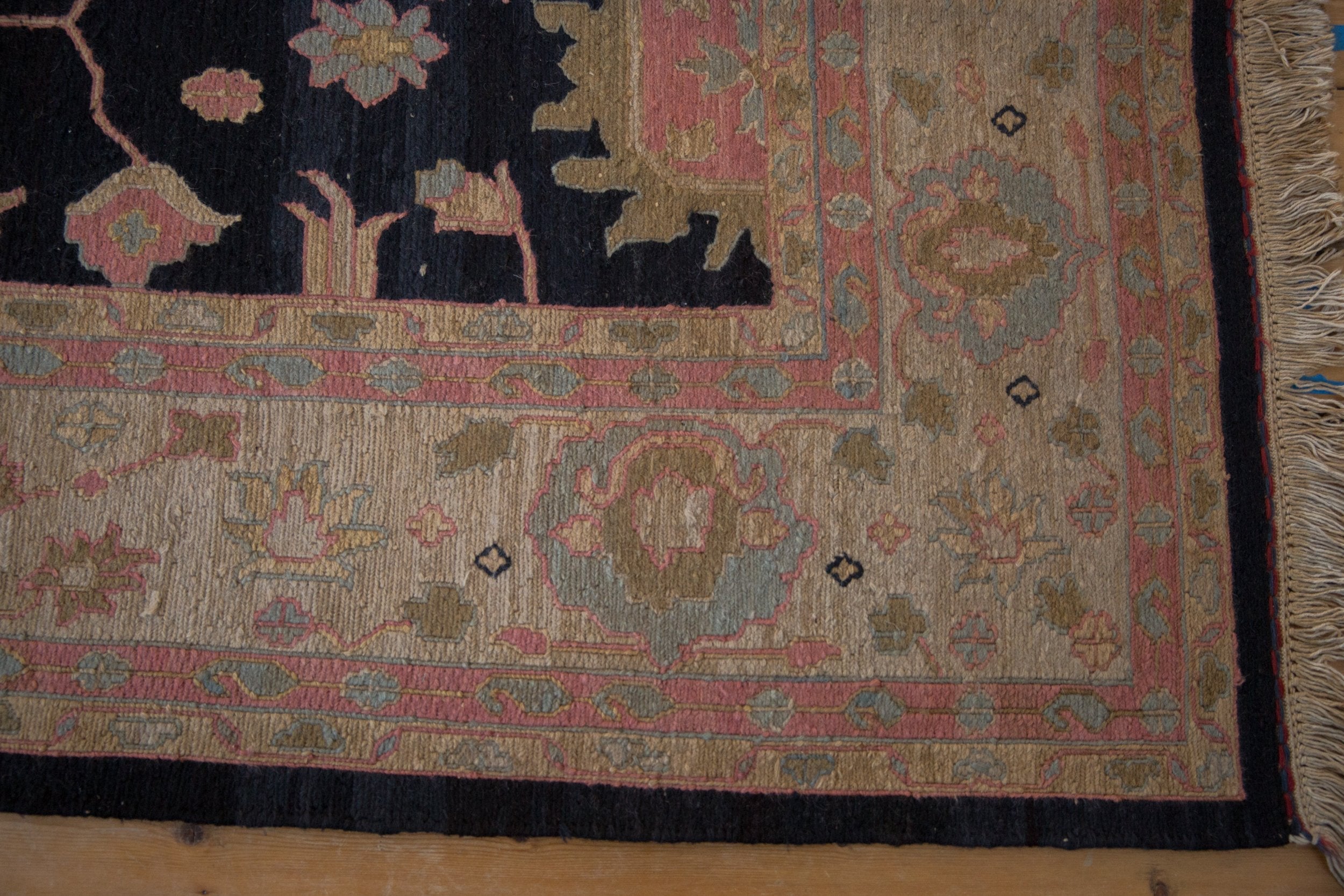 9x12 Vintage Tea Washed Indian Sultanabad Soumac Design Carpet by Old New House® - product image 3 for Resin Society