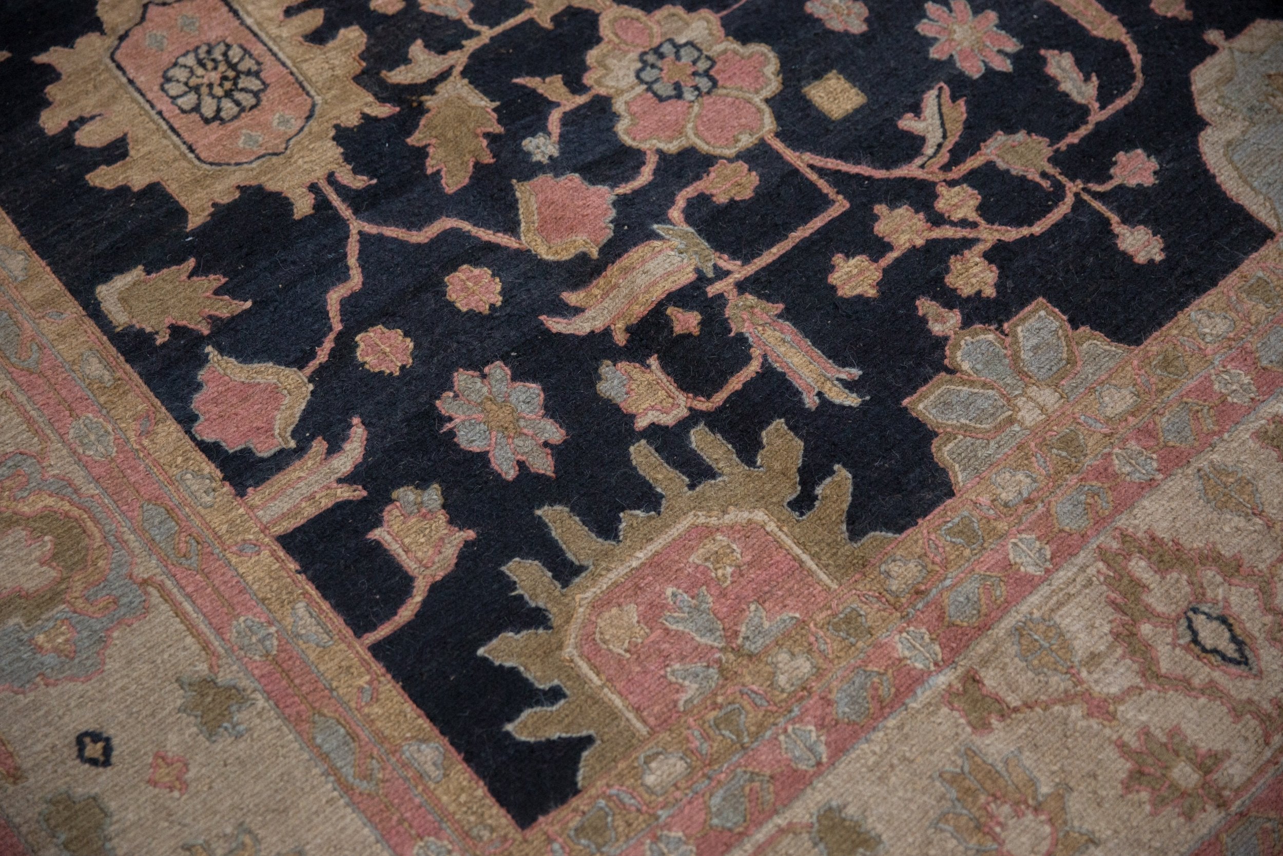 9x12 Vintage Tea Washed Indian Sultanabad Soumac Design Carpet by Old New House® - product image 8 for Resin Society