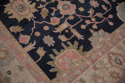 9x12 Vintage Tea Washed Indian Sultanabad Soumac Design Carpet by Old New House® - product image 8 for Resin Society