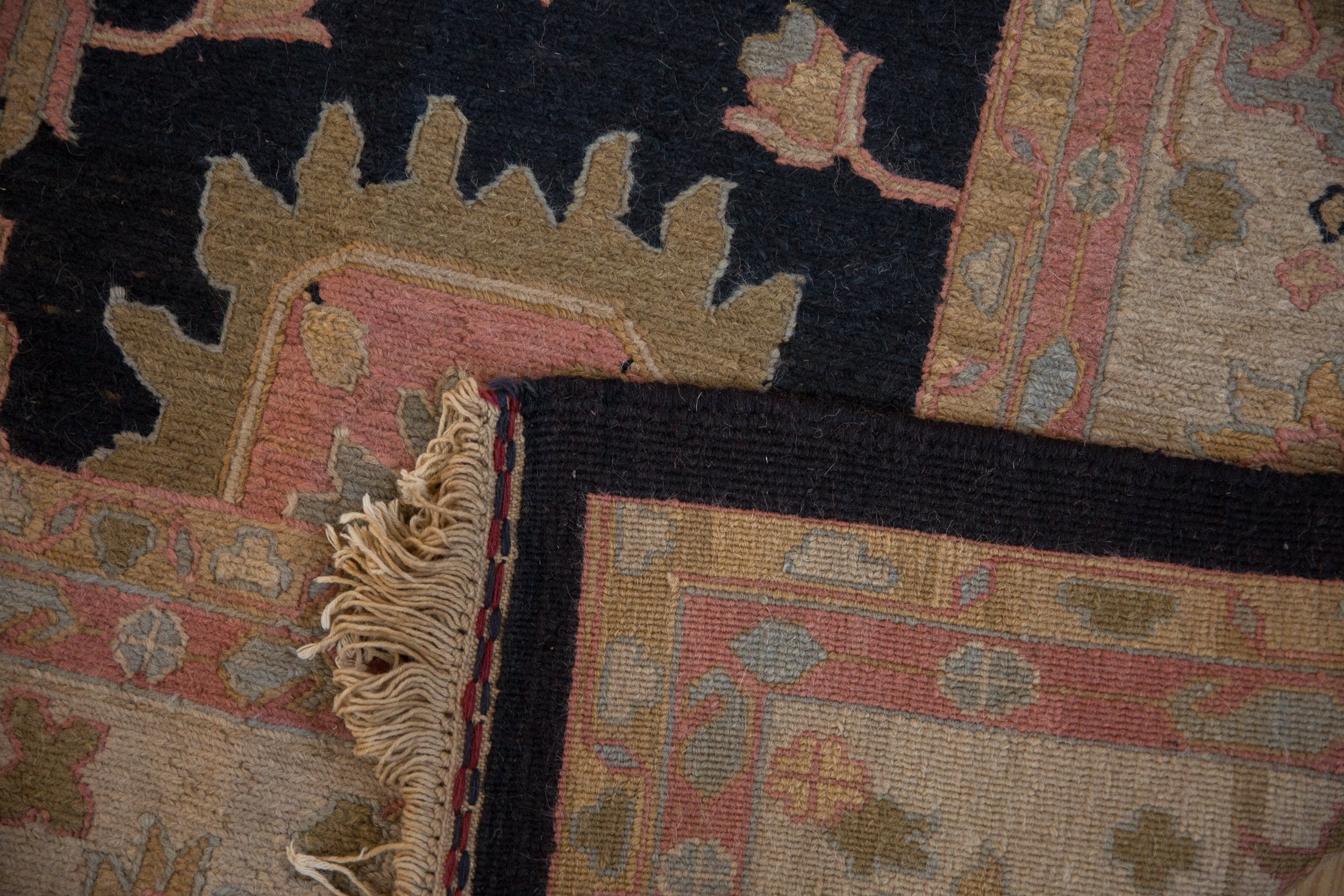 9x12 Vintage Tea Washed Indian Sultanabad Soumac Design Carpet by Old New House® - product image 10 for Resin Society