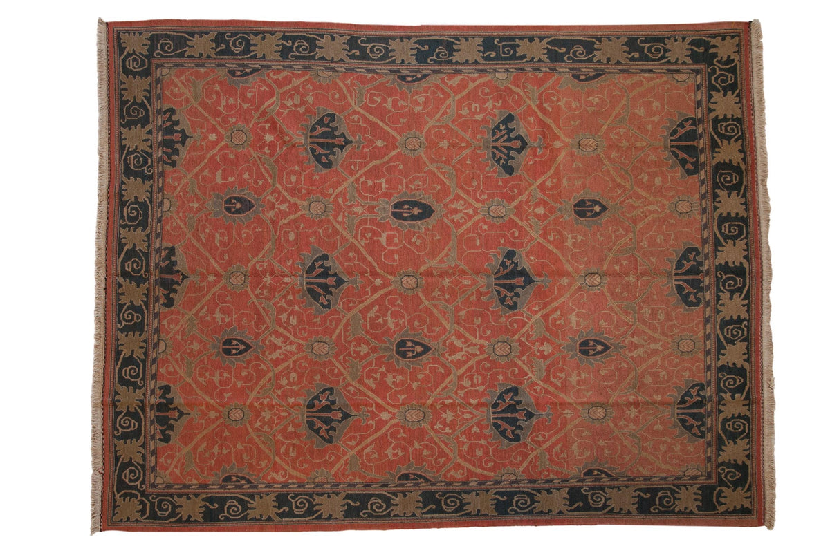 9x12 Vintage Tea Washed Indian Arts And Crafts Soumac Design Carpet by Old New House® - main product image for Resin Society