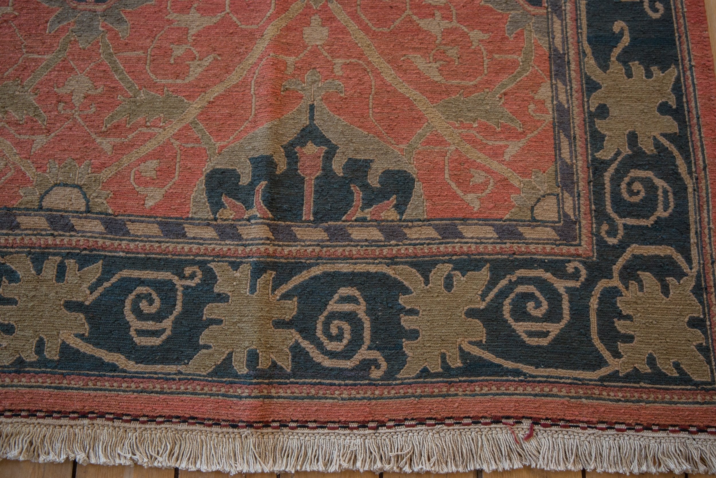 9x12 Vintage Tea Washed Indian Arts And Crafts Soumac Design Carpet by Old New House® - product image 6 for Resin Society