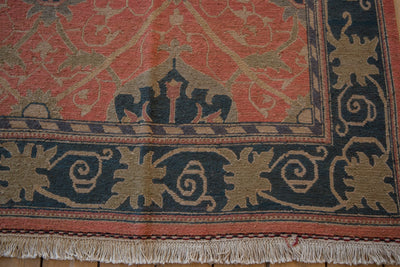 9x12 Vintage Tea Washed Indian Arts And Crafts Soumac Design Carpet by Old New House® - product image 6 for Resin Society