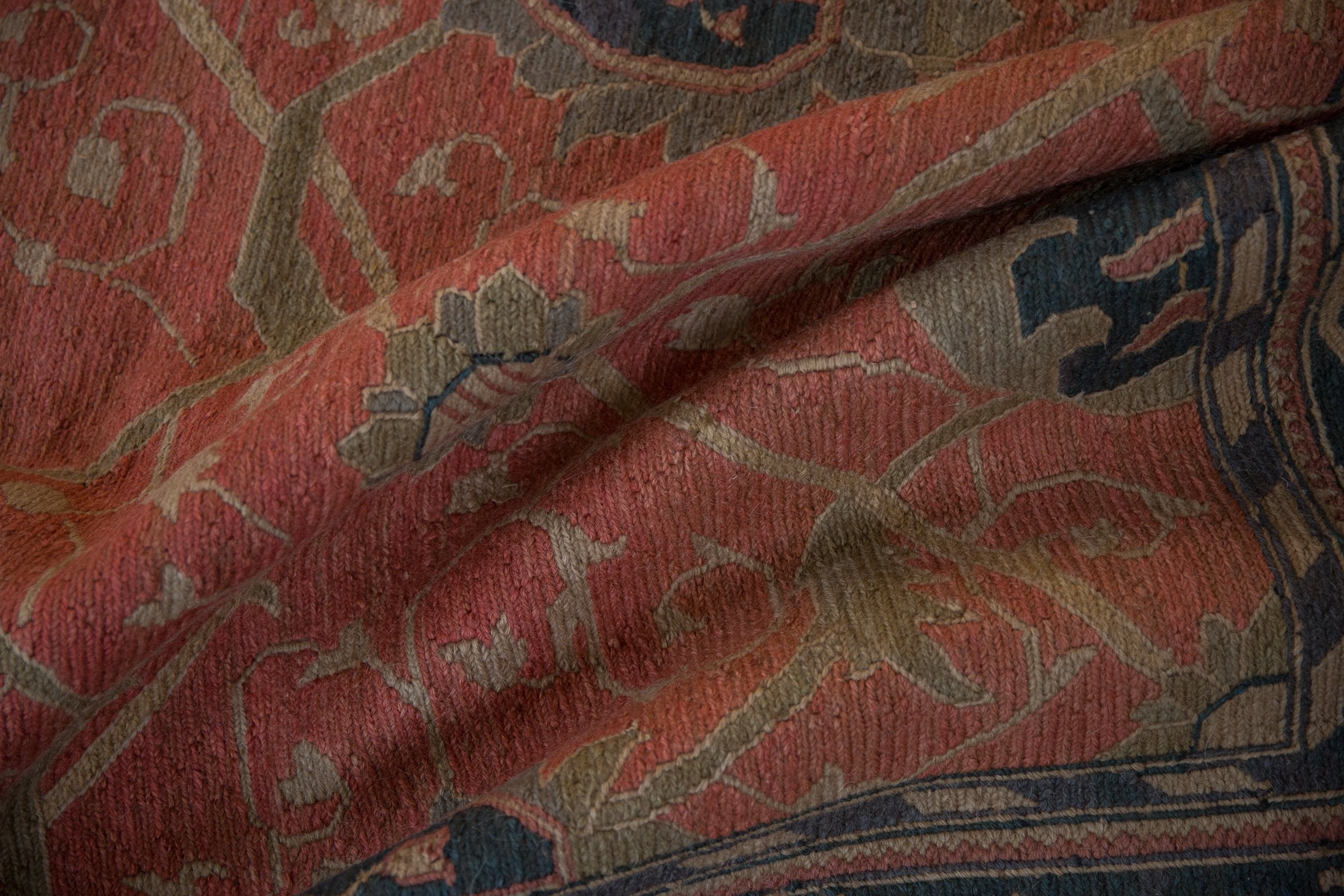 9x12 Vintage Tea Washed Indian Arts And Crafts Soumac Design Carpet by Old New House® - product image 10 for Resin Society