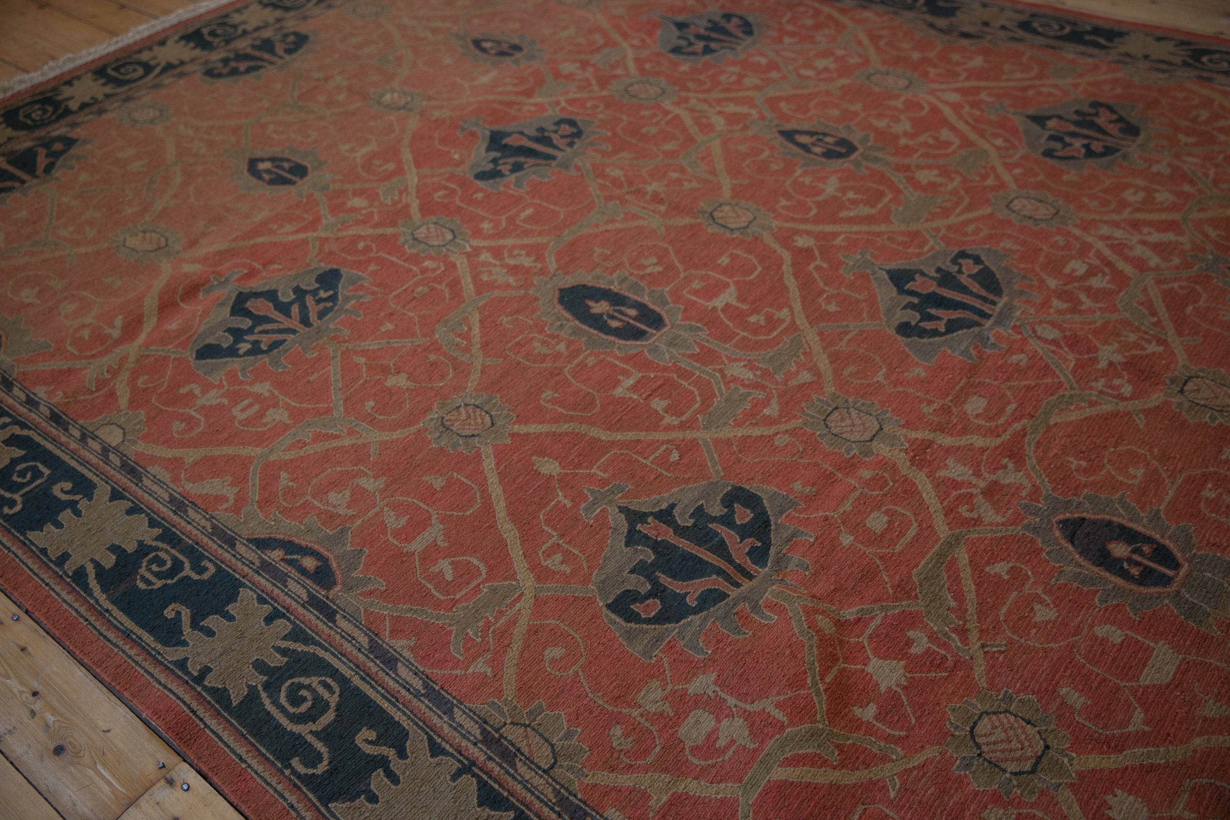 9x12 Vintage Tea Washed Indian Arts And Crafts Soumac Design Carpet by Old New House® - product image 11 for Resin Society